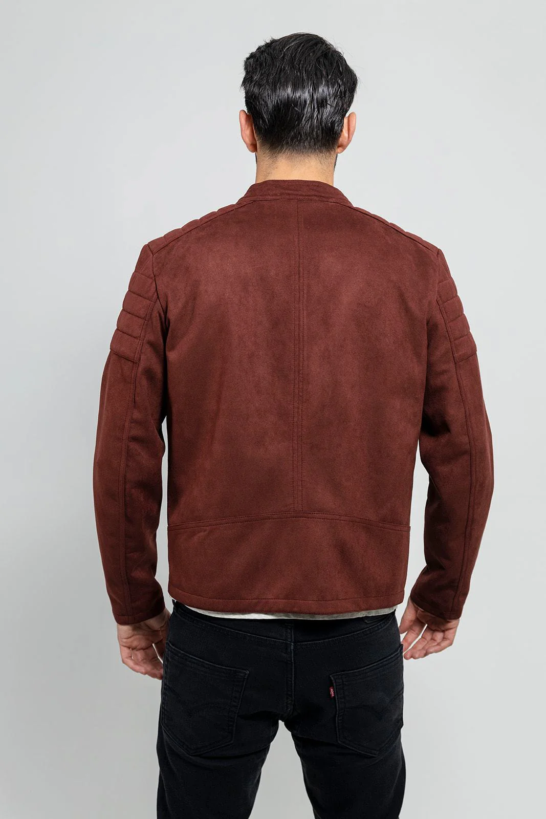 Payton Men's Vegan Faux Suede Jacket - Image 5