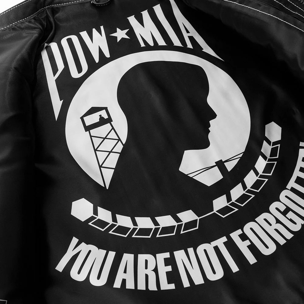 POW - Men's Leather Motorcycle Vest - Limited Edition - Image 3