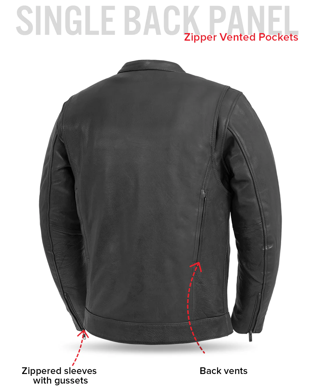 Raider Men's Motorcycle Leather Jacket - Image 10