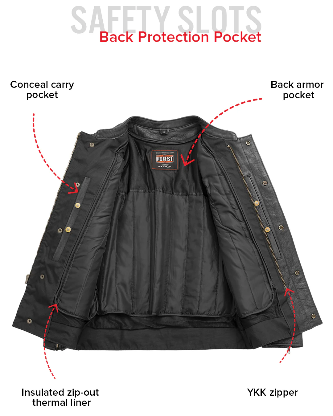 Raider Men's Motorcycle Leather Jacket - Image 9