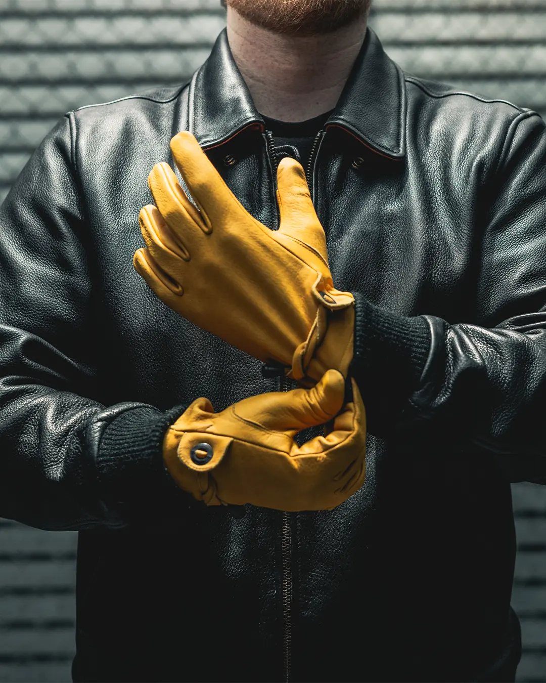Ranch Men's Motorcycle Leather Gloves - Image 15