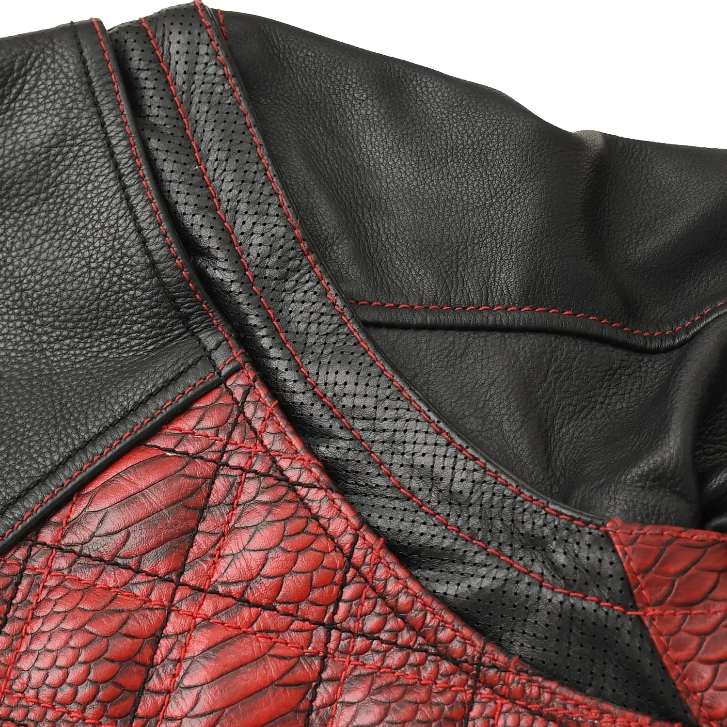 Redstrike Men’s Motorcycle Leather Jacket - Image 15