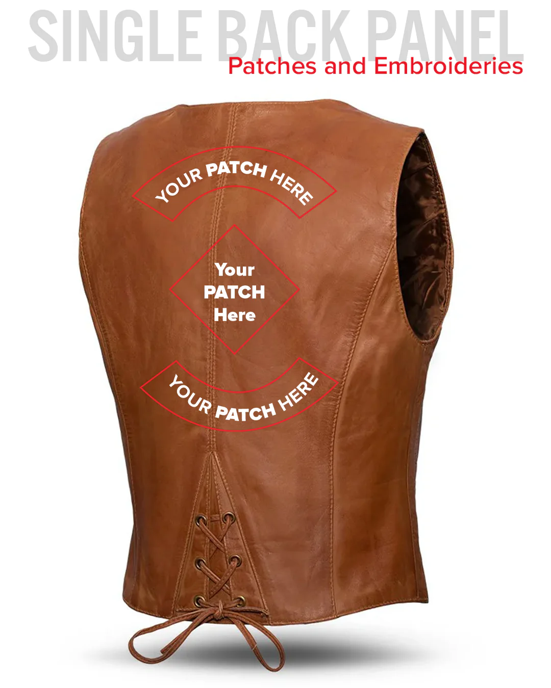 Savannah Women's Western Style Motorcycle Leather Vest - Image 15