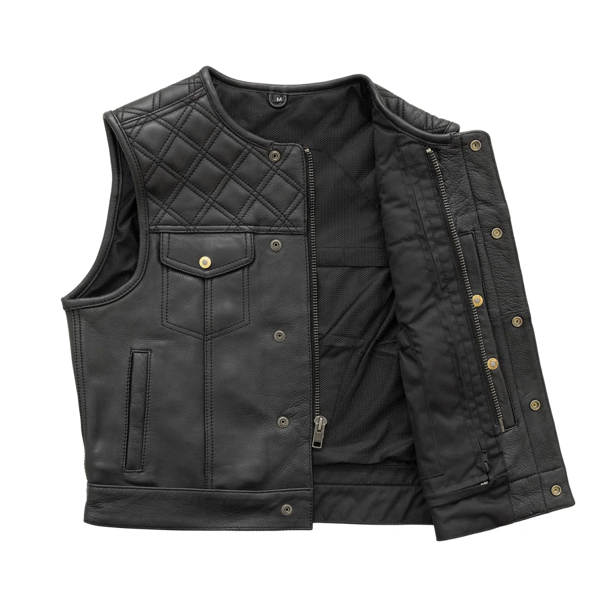 Shell Shock Men's Motorcycle Leather Vest (limited edition) - Image 3
