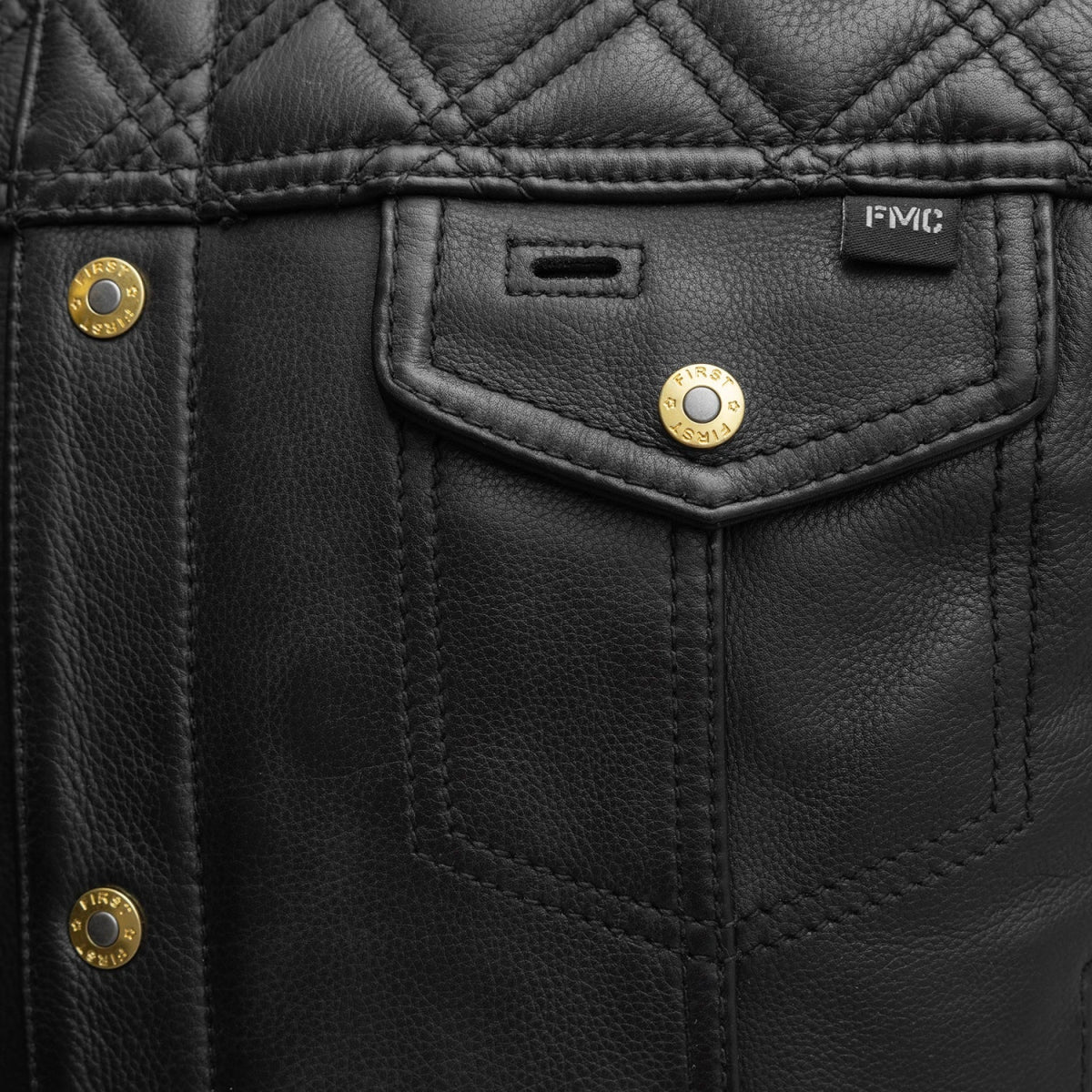 Shell Shock Men's Motorcycle Leather Vest (limited edition) - Image 4