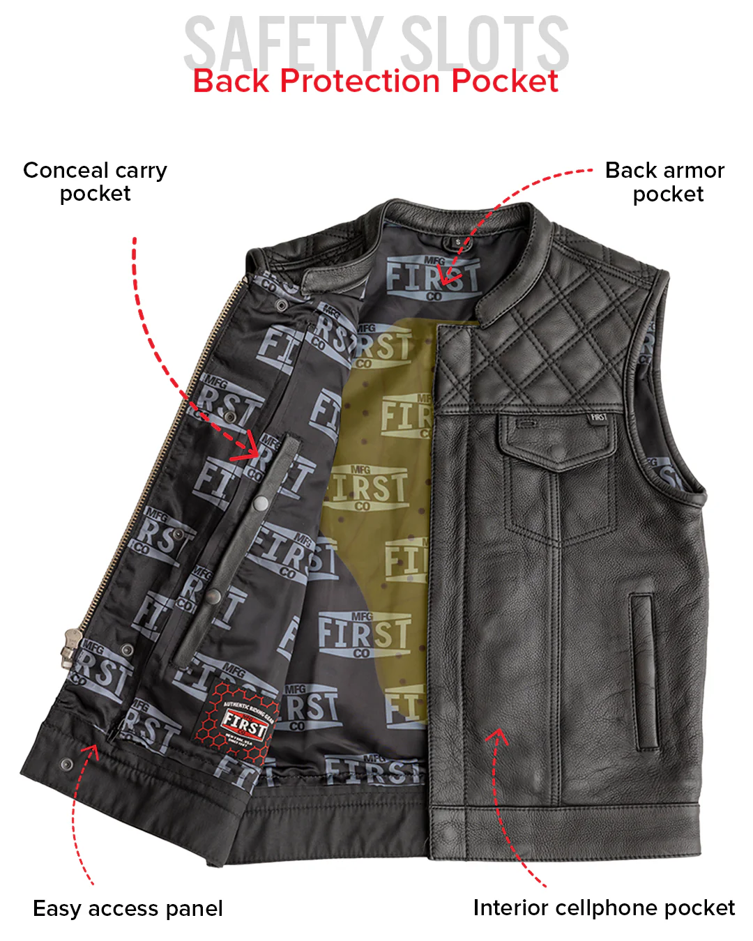 FMCo Men's Signature Leather Vest - Image 14