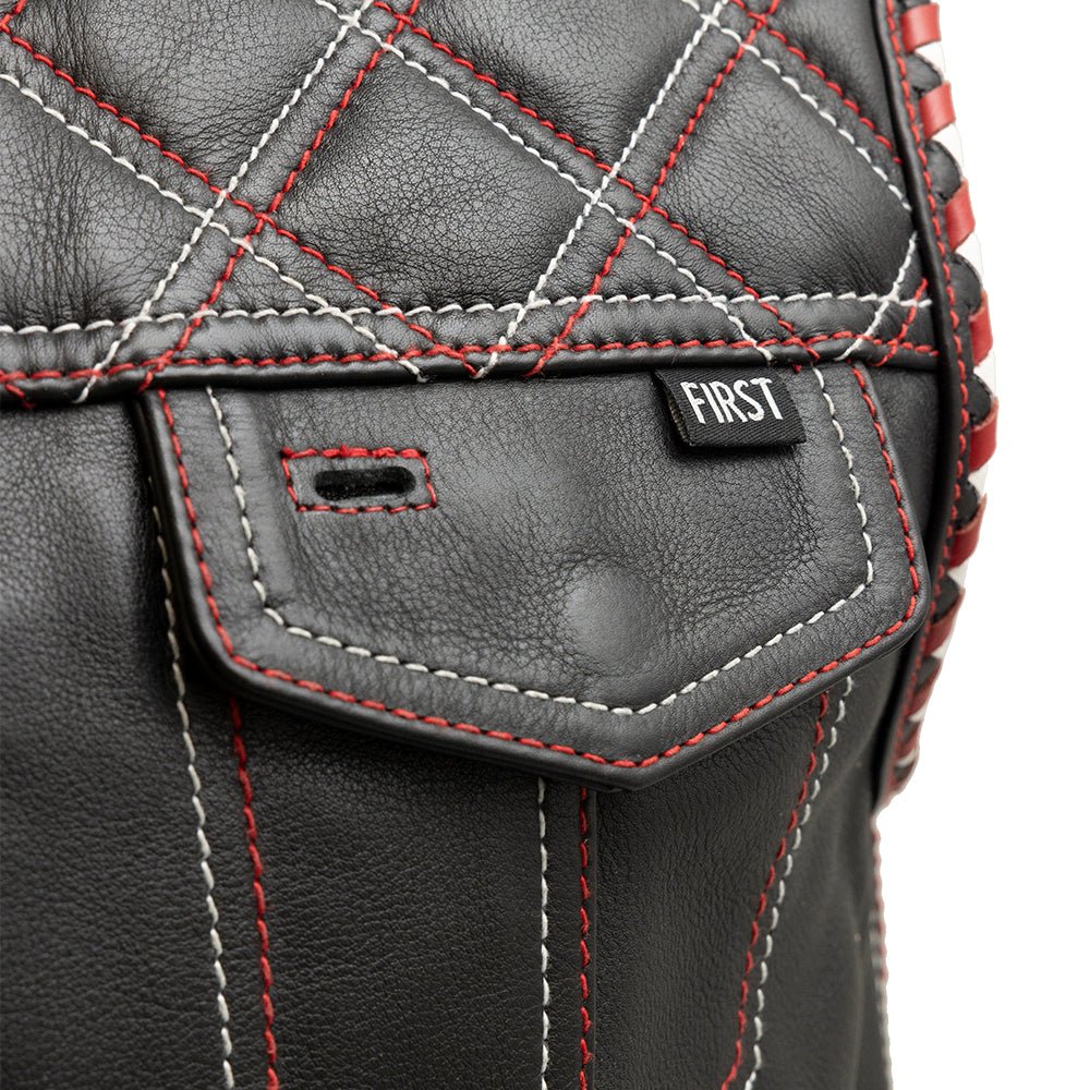 Sinister - Men's Motorcycle Leather Vest - Image 4
