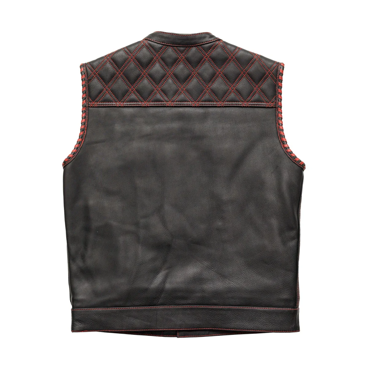 Sinister - Men's Motorcycle Leather Vest - Image 7
