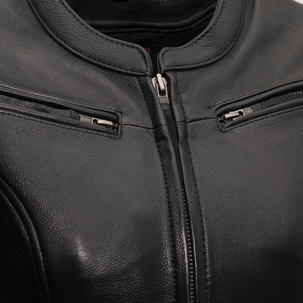 Speed Queen - Womens Motorcycle Leather Jacket - Image 3