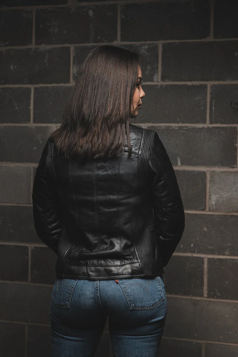 Supastar - Womens Motorcycle Leather Jacket - Image 9