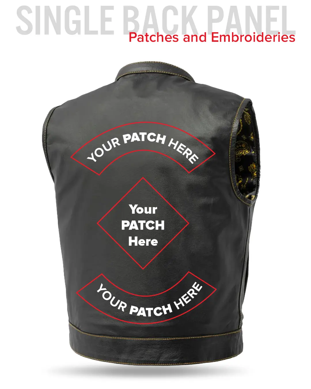 The Club Cut Men's Motorcycle Leather Vest, Multiple Color Options - Image 55