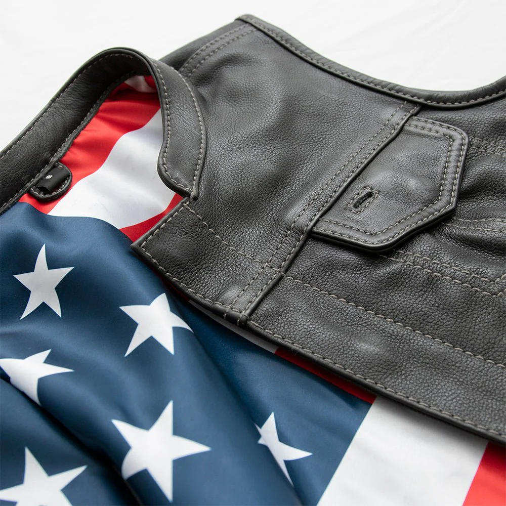 Liberty Women's Club Style Motorcycle Leather Vest - Limited Edition - Image 4