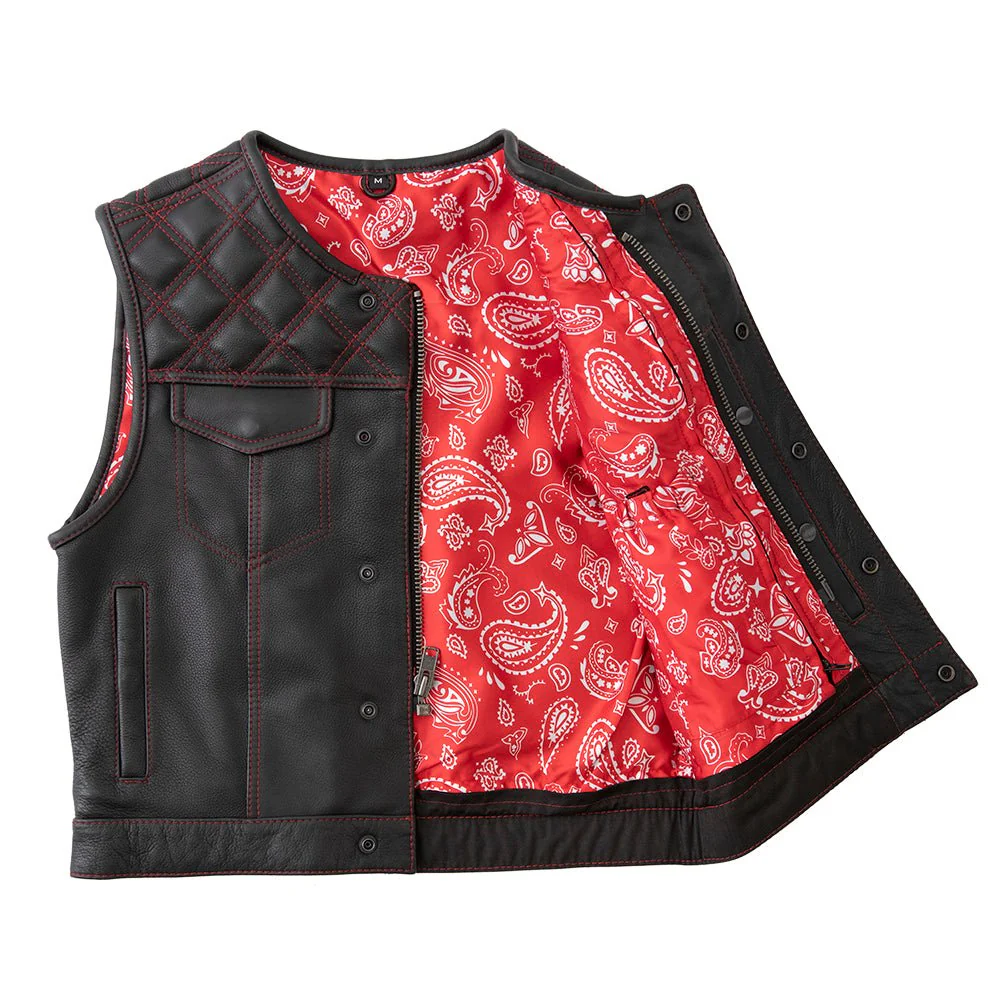 Nova - Men's Leather Lowside Vest - Limited Edition - Image 2
