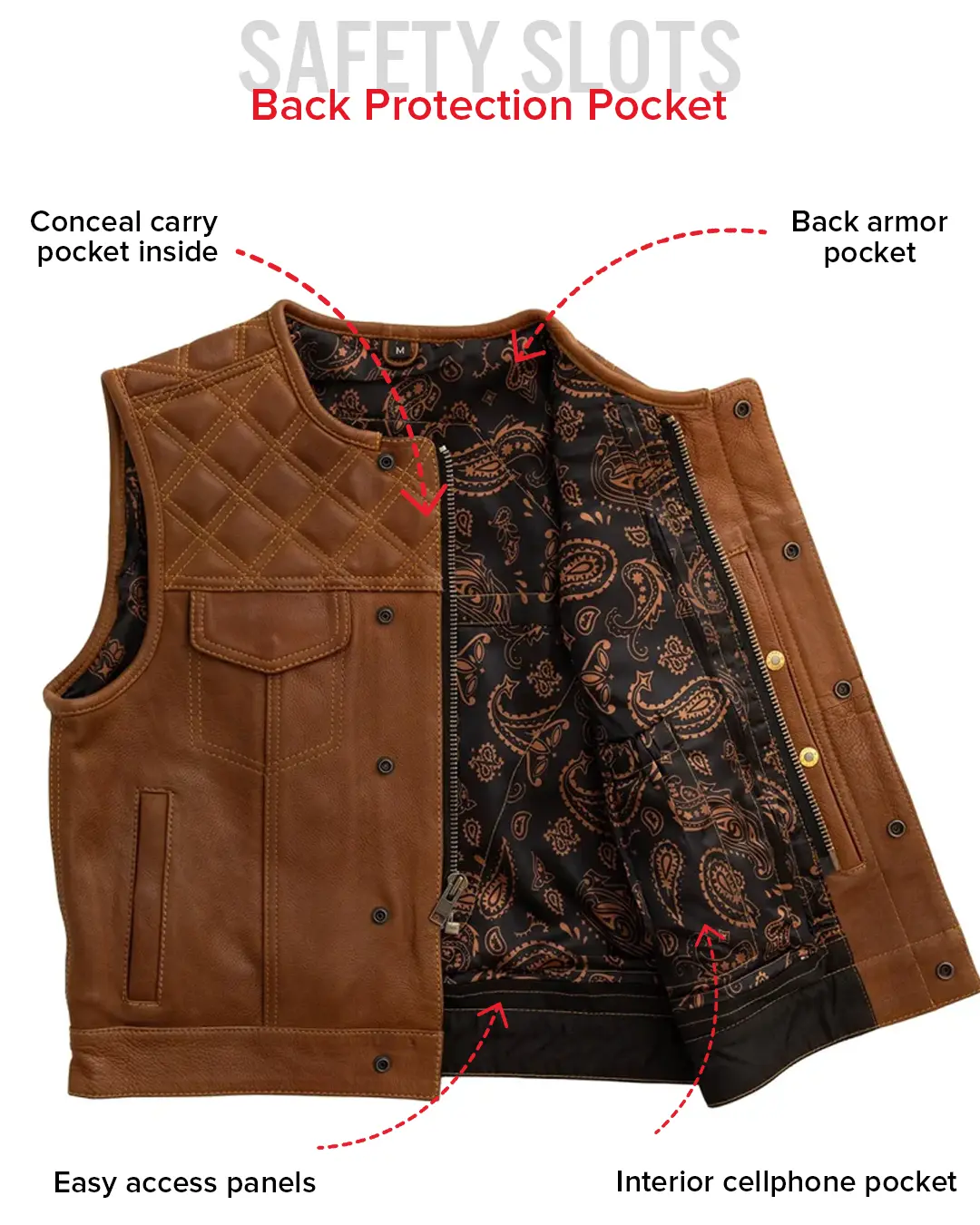 Timber Men's motorcycle leather vest (limited edition) - Image 6