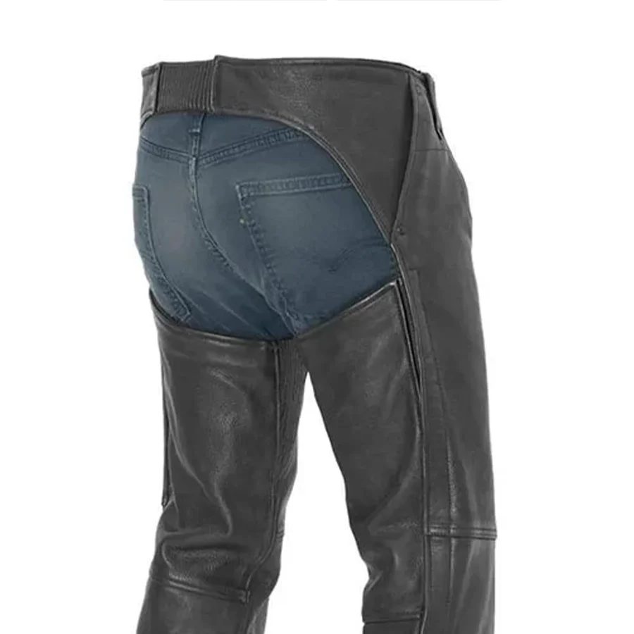 Bully - Unisex Leather Motorcycle Chaps - Image 5