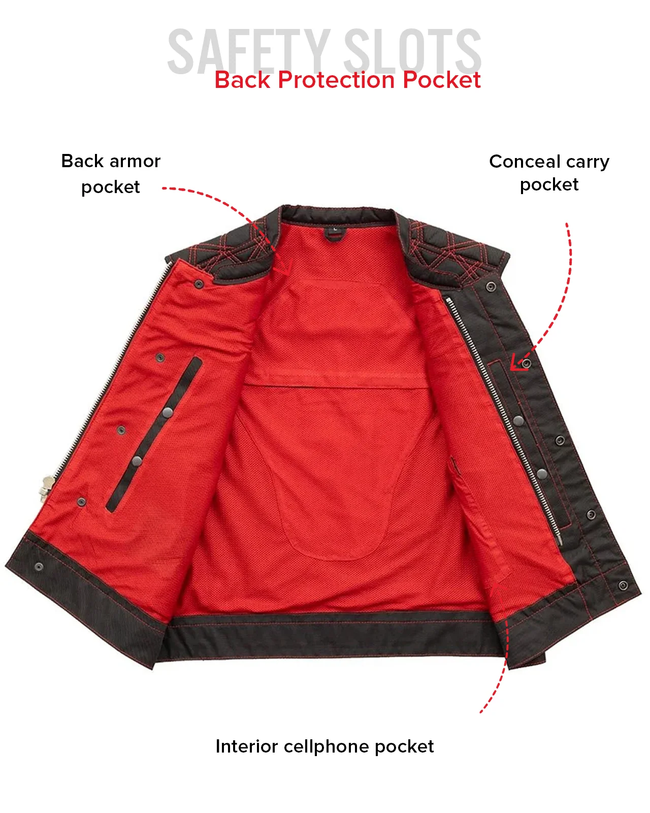 Upside Moto Mesh Men's Motorcycle Vest - Image 16