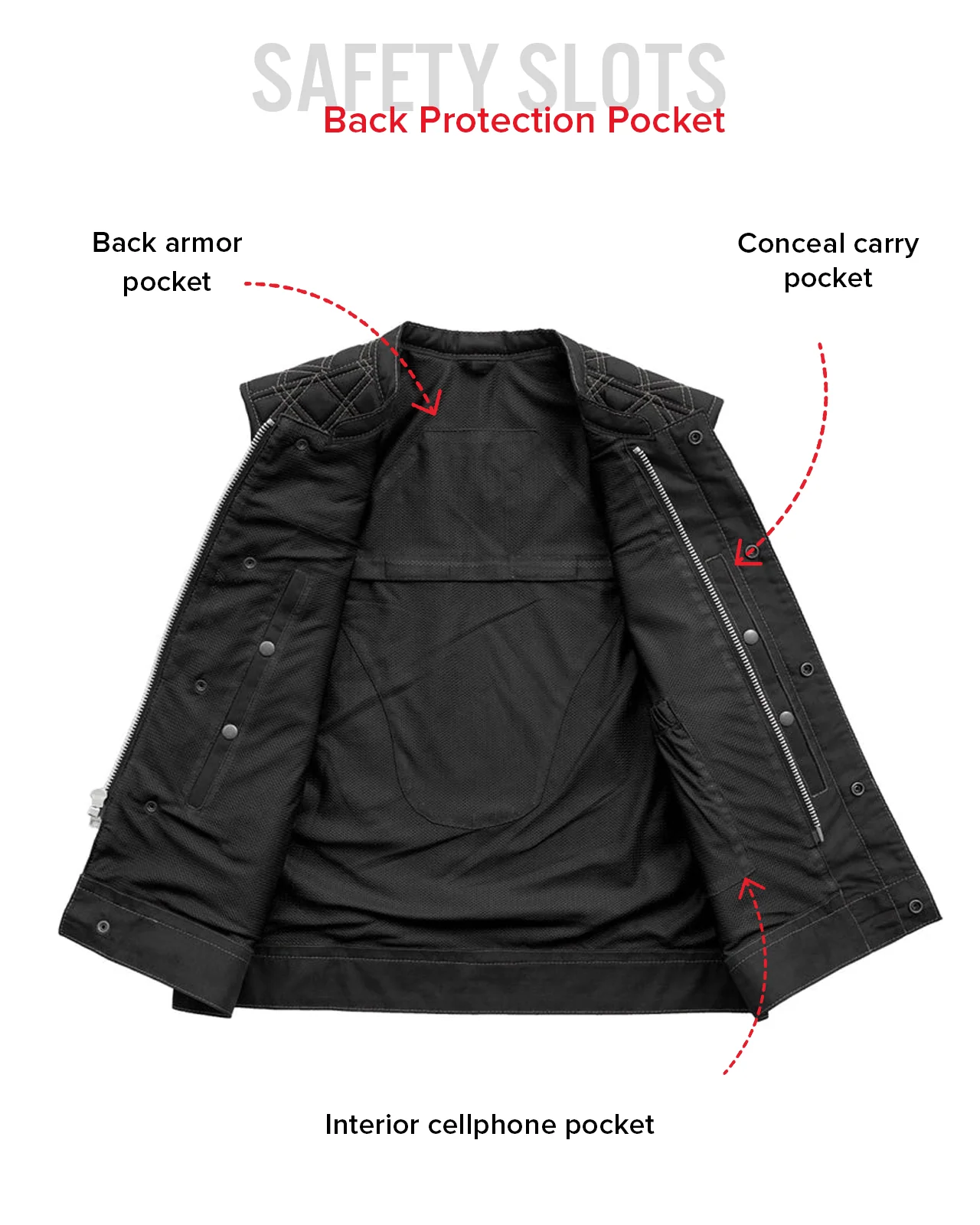 Upside Moto Mesh Men's Motorcycle Vest - Image 18