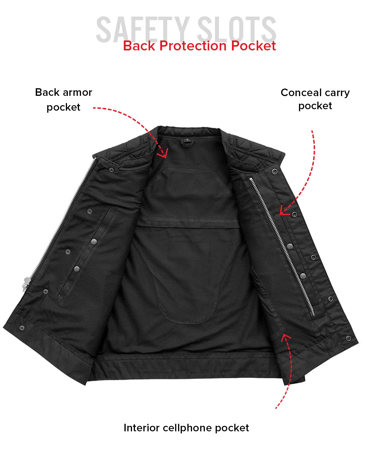 Upside Moto Mesh Men's Motorcycle Vest - Image 19