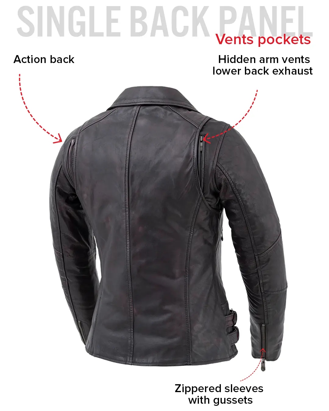 Wildside - Women's Motorcycle Leather Jacket - Image 12