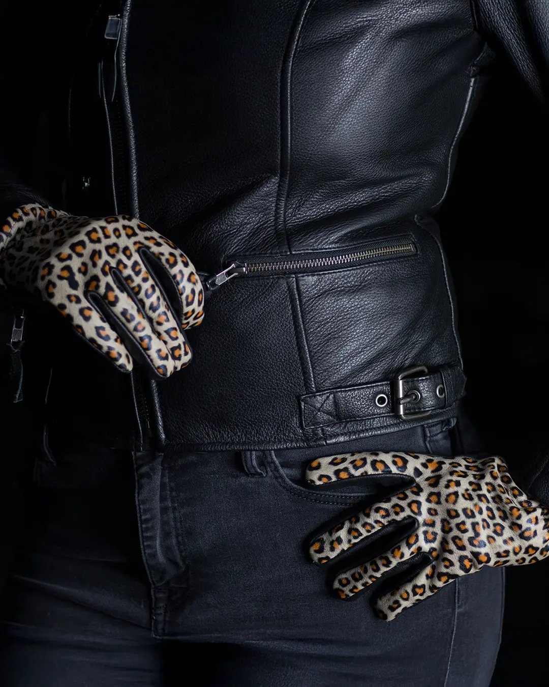 Roper Women's Motorcycle Leather Gloves - Image 8