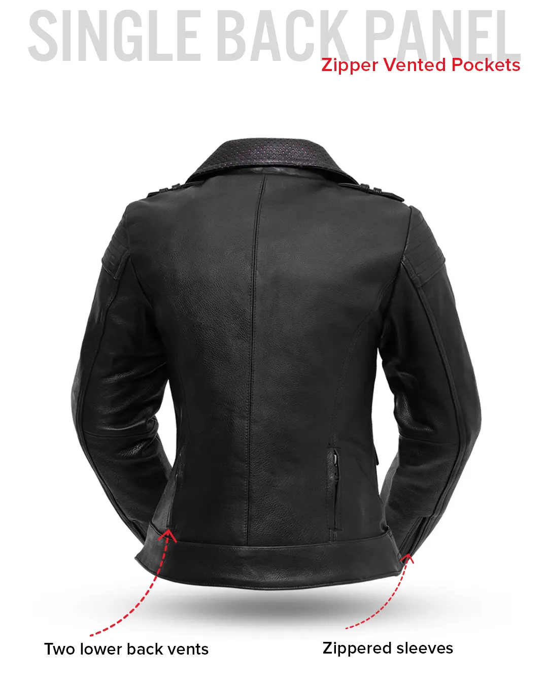 Iris - Women's Motorcycle Leather Jacket - Image 7