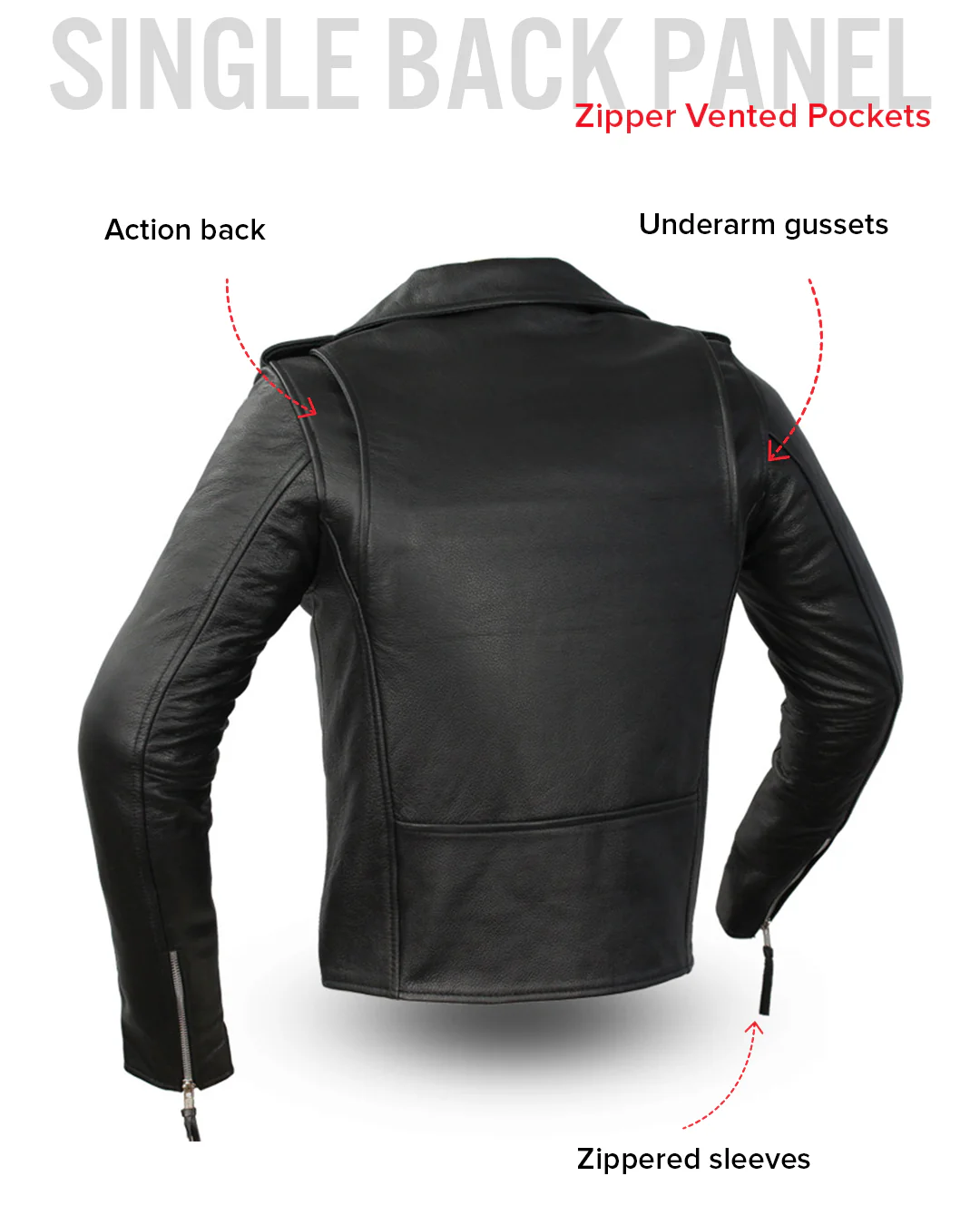 Rockstar - Women's Motorcycle Leather Jacket - Image 7