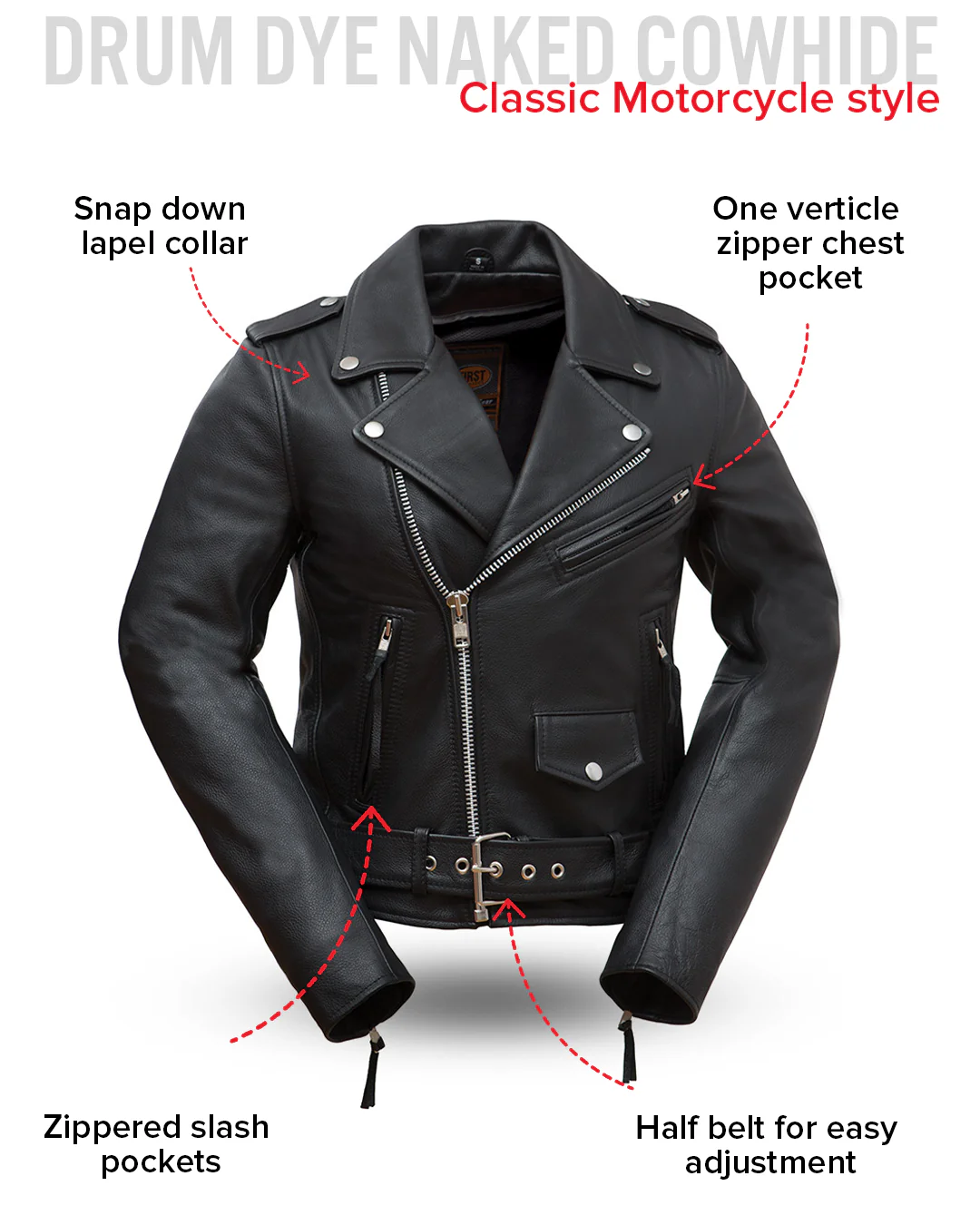 Rockstar - Women's Motorcycle Leather Jacket - Image 8